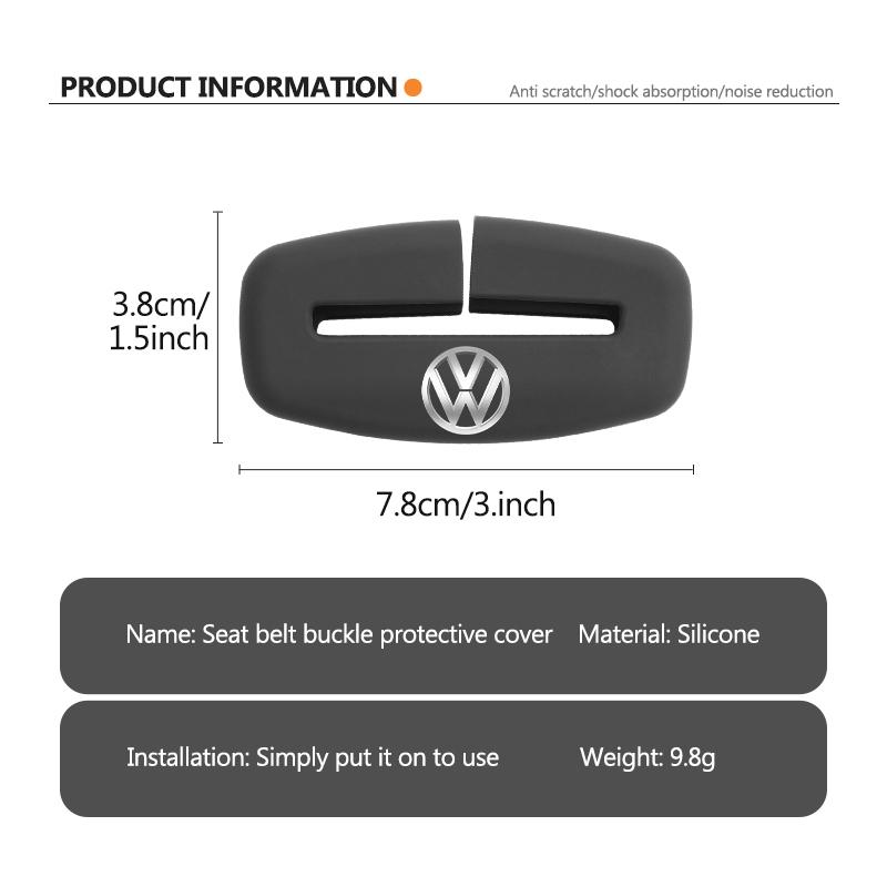 Car Seat Belt Buckle Cover Anti-Scratch Protector Clip Accessory For Volkswagen VW Scirocco Passat Polo B5 B6 B7 CC Tiguan Zh4
