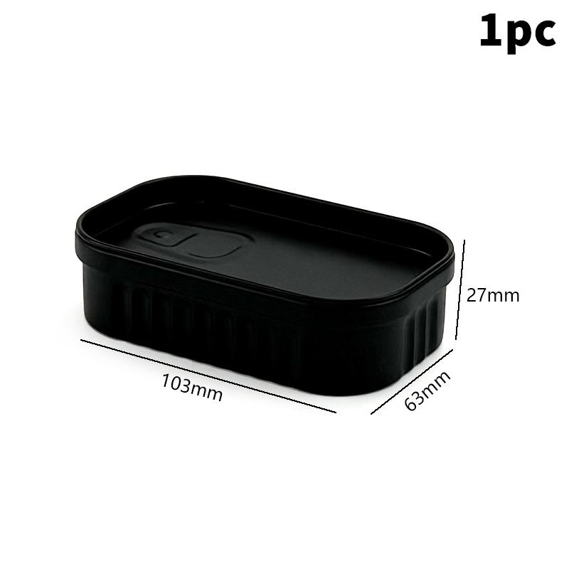 1/4Pcs Sardine Can Shaped Storage Tin Box Portable Metal Material Sealed Jar With Lid For Storing Small Items Household Goods