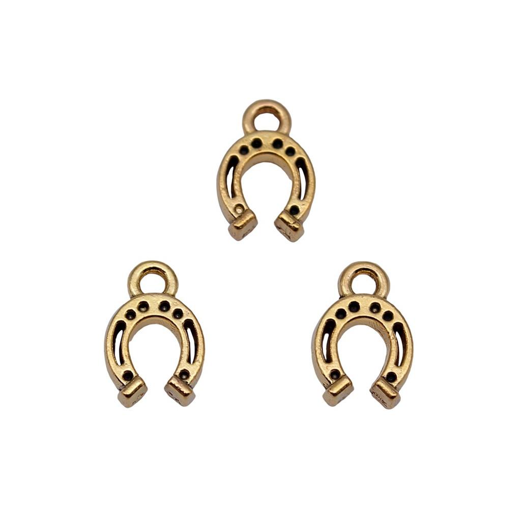 Vintage Horseshoe Charms Alloy Metal Pendants For DIY Jewelry Lucky Themed Accessories