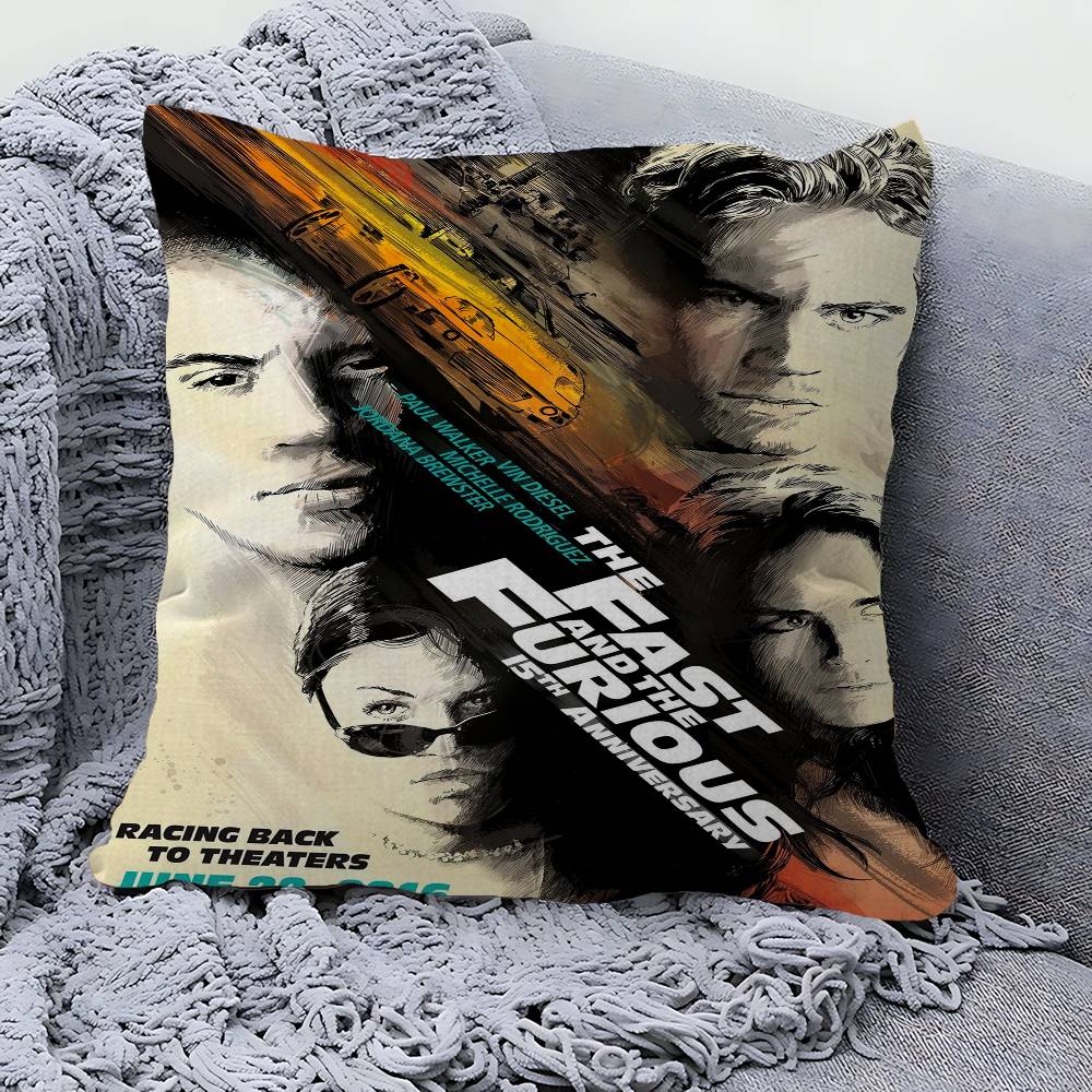 Fast And Furious Classic Pillow Cushion Cover Pillowcase Living Room Sofa Home Decor Customized