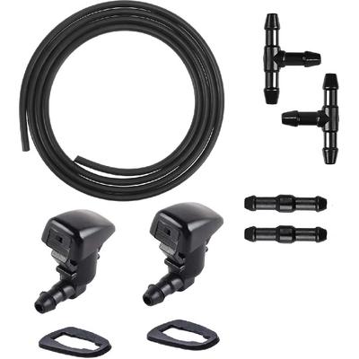 Front Windshield Washer Nozzles Kit Replacement For 08-11 Ford Focus 07-11 Ford Edge 07-10 Lincoln MKX Washer Jet And Fluid Hose With Connector