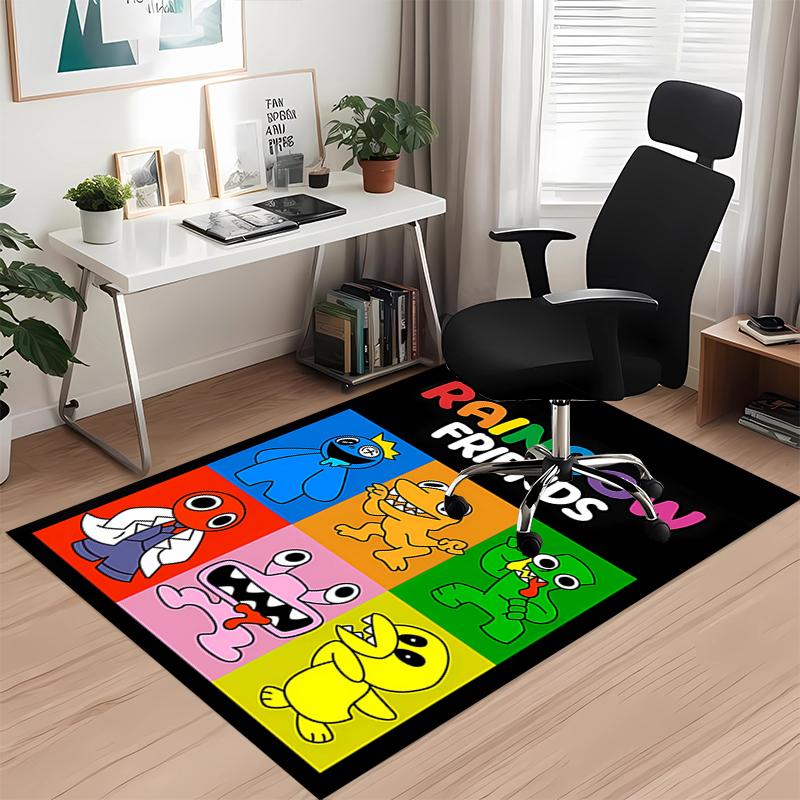 Rainbow Friends Printed Carpet, for Office Chair Living Room Bedroom Kitchen Room Decor Gifts.