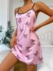 Exclusive European & American Style Printed Camisole Nightgown Dress - Popular Home Wear.