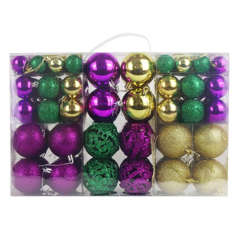 

Набор из 100 гальванизированных полых пластиковых рождественских украшений - шарики 3/4/6 см