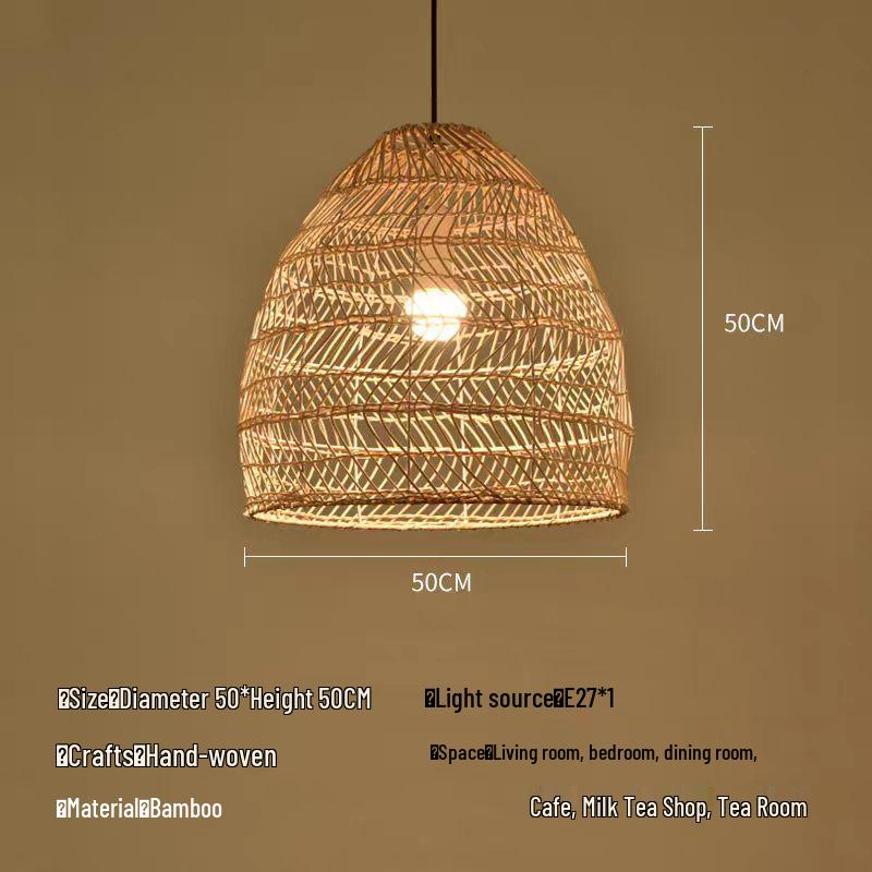 Bamboo Weaving Pendant Lamp - Zen Tea Room & Restaurant Lighting, New Chinese Style Rattan Lantern