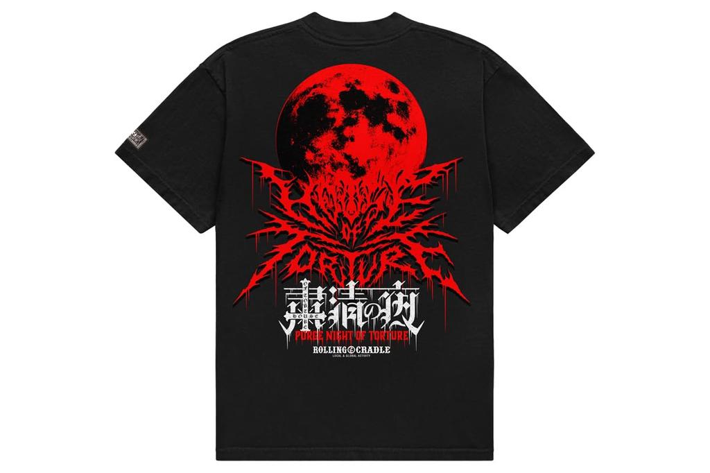 New Japan HOUSE OF TORTURE x ROLLING CRADLE PURGE NIGHT OF TORTURE size L Pro-Wrestling T-shirt, (6928104402)
