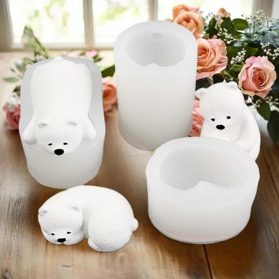 One Bear Silicone Candle Mold - Perfect for 3D DIY Cakes, Chocolate, and Handmade Clay Crafts