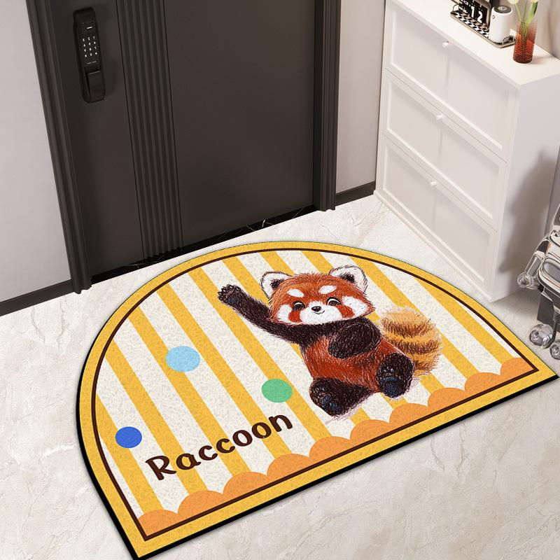 Kreskówkowa jedwabna mata podłogowa na drzwi wejściowe, domowa mata na drzwi wejściowe, mata na brud na drzwi, zewnętrzna odporna na brud, usuwająca kurz, dywan, który można dopasować