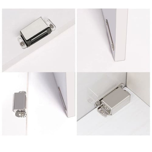 KOYOKOMA Magnetic Catches, Strong Stainless Steel, for Furniture Doors, Cupboards, DIY Sliding Doors, Magnetic Catches, Furniture (Set of 2 Large)