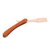 Old Style Straight Razor Rosewood Handle Straight Edge Barber Razor for Men and WomenRose Gold