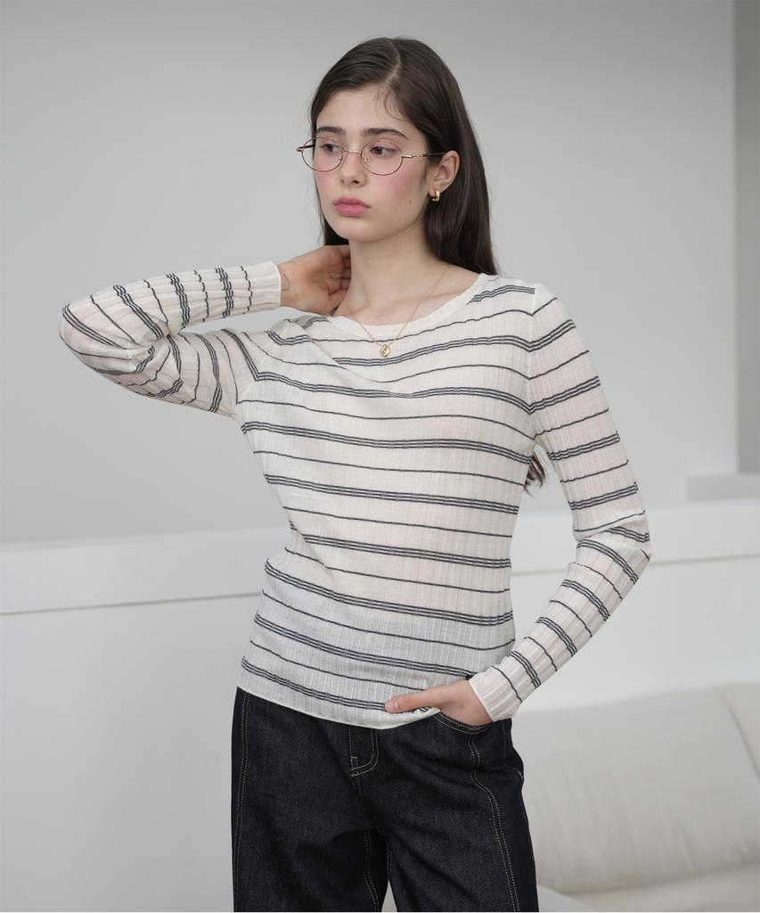 JUCYJUDY Striped Wool Knit Pullover Jzkt021B