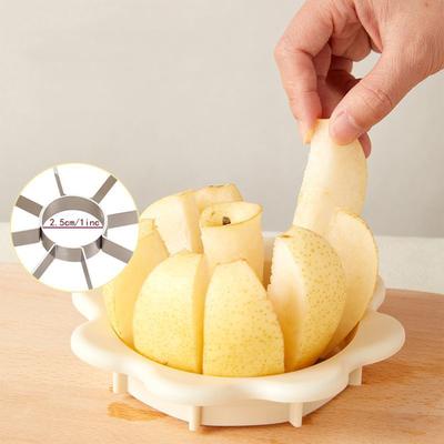 Krajalnica do jabłek z 1/8 stali nierdzewnej, dzielnik do owoców, wykrawacz gniazd nasiennych, Domowy kuchenny pomocnik do owoców, odpowiedni do wygodnego codziennego użytku