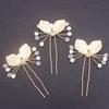 Simulated Pearls U-shaped Hair Pins Handmade Metal Clip Pins Women Girls Bridal Hair Accessories Wedding Hairstyle Design Tools