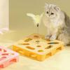Interactive Cat Puzzle Toy Maze Game Kitten Turntable Track Roller Balls Toys With Feather Pets Self Entertainment Training Toy