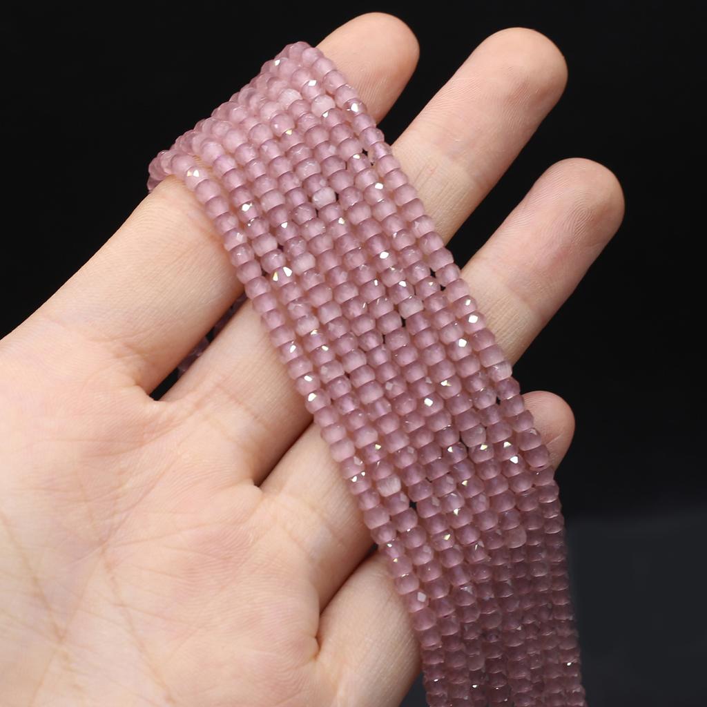 Natural Stone Beads Faceted Beads Abacus-Shaped Beads 2x3 MM Charms For Jewelry Making DIY Necklace Bracelet Earrings Accessory