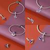 New Copper Purple Flying Witch Hat & Magic Book Stylish Charms Beads Fits Original Bracelet Jewelry Diy Halloween Charm For Women Gifts