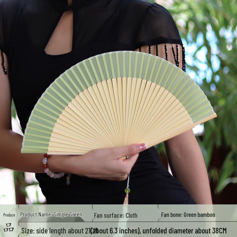 Red Ancient Style Chinese Folding Dance Fan - Easy To Open & Close, Perfect for Hanfu, Cheongsam, and Runway Shows
