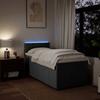 Box Spring Bed with Mattress Dark Gray 80x200 cm Fabric