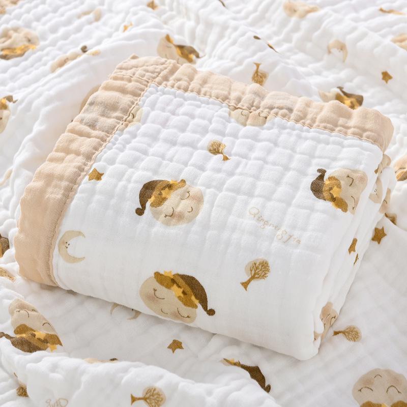 Class A Newborn Bath Towel - Pure Cotton, 6-Layer Gauze, Quick-Dry, Highly Absorbent