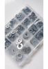 80-360pcs 304 Stainless Steel Flat Washer Cross-border Box Gasket M2-M12