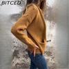 BITCED Autumn/Winter Women's Casual Fashion Solid-Colour Pocket Cardigan Jacket