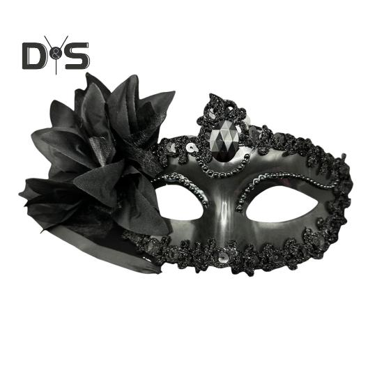 

Маскарадная подушка для лица для женщин, венецианская вечеринка на Хэллоуин, накладная подушка для глаз, карнавальный костюм для выпускного бала на карнавал Марди Гра чёрный