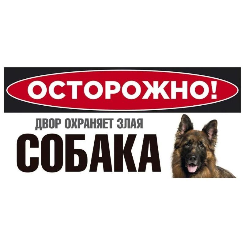 Vorsicht Böser Hund Metallschild, Zauntür Warnschild 30x15cm