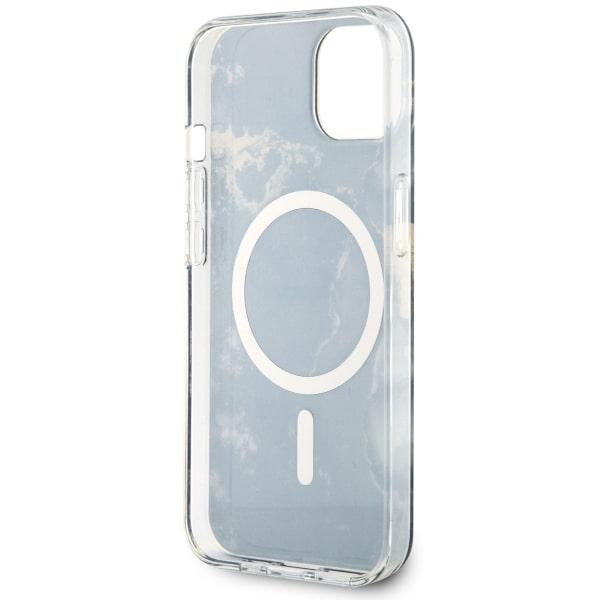 Etui do iPhone 14 Plus Guess Golden Marble MagSafe Czarne
