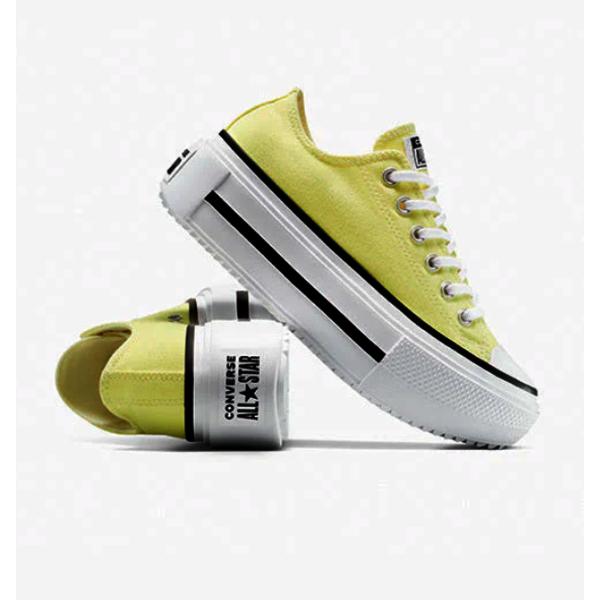ConverSe Women S Lightweight Platform canvaS SneakerS Lemon A16283c