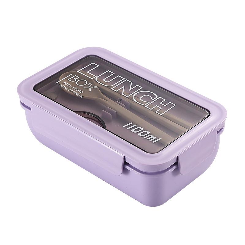 

Японский ланч-бокс большой вместимости с микроволновыми безопасными отделениями - Идеально подходит для студентов и офисных работников фиолетовый