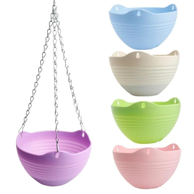 Hanging Flower Plant Pot Chain Basket Planter Holder Home Garden Tools Hanging Planter