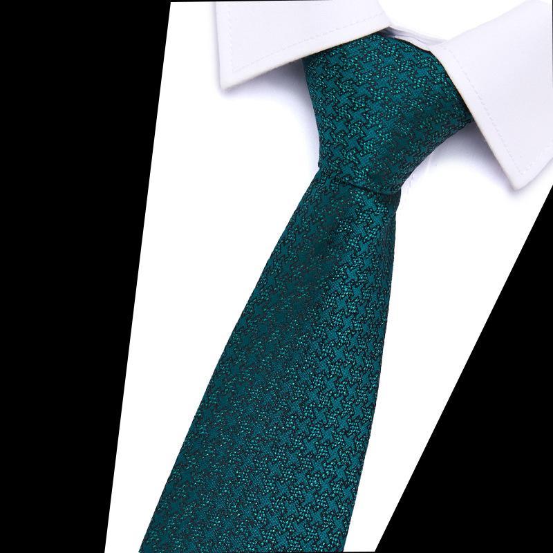 Men'S Tie Polyester Silk Jacquard Tie Men'S 7.5Cm