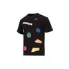PRINT MIX BADGE T Shirts Men's Black Crew Neck Moderate Straight Fit 537795-01