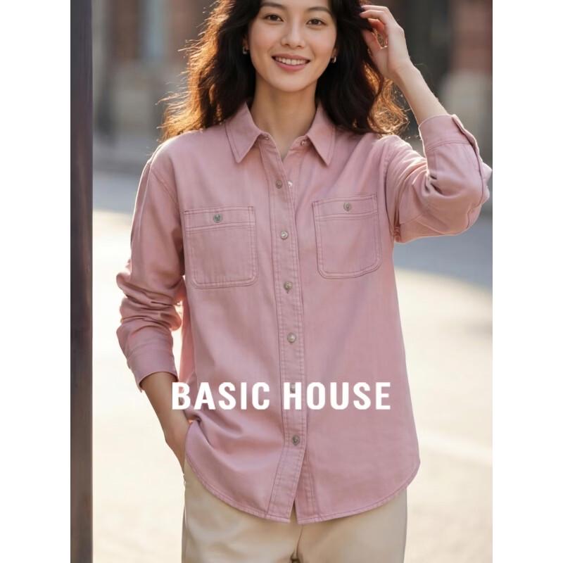 Basic House Women s Long Sleeve Denim Shirt XL