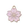 Pink Flower Oil Drop Korean Keychain & Bracelet Pendants