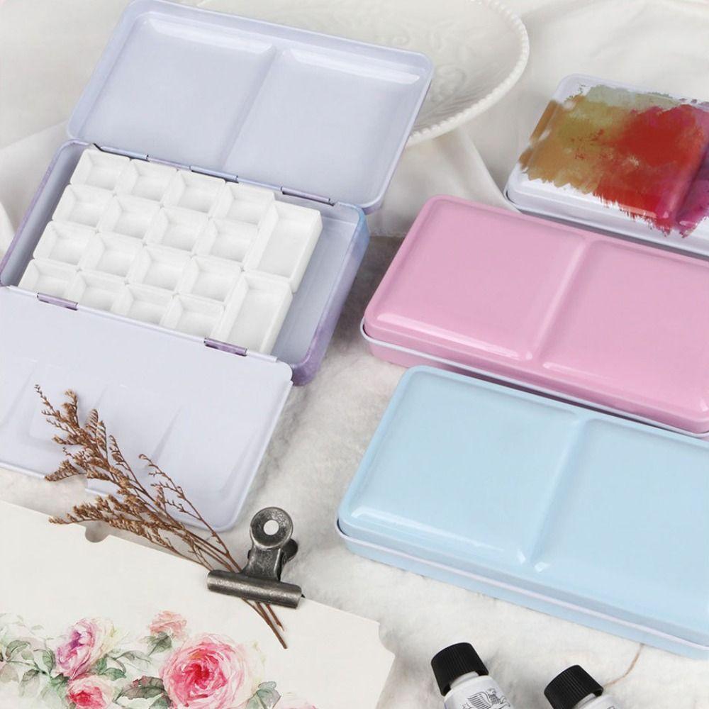 Metal Construction Watercolor Paint Box Small Size Empty Paint Box  For Oil Painting
