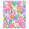 Flannel Throw Blanket Cartoon Nap Blanket Comfortable Plush Blanket  All-Season