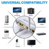 Mini Ethernet Cable, Mini Rectangular Satellite Dish Ethernet Cable Extension Replacement, Waterproof Outdoor Portable & 1200Mbps High Speed, Gray