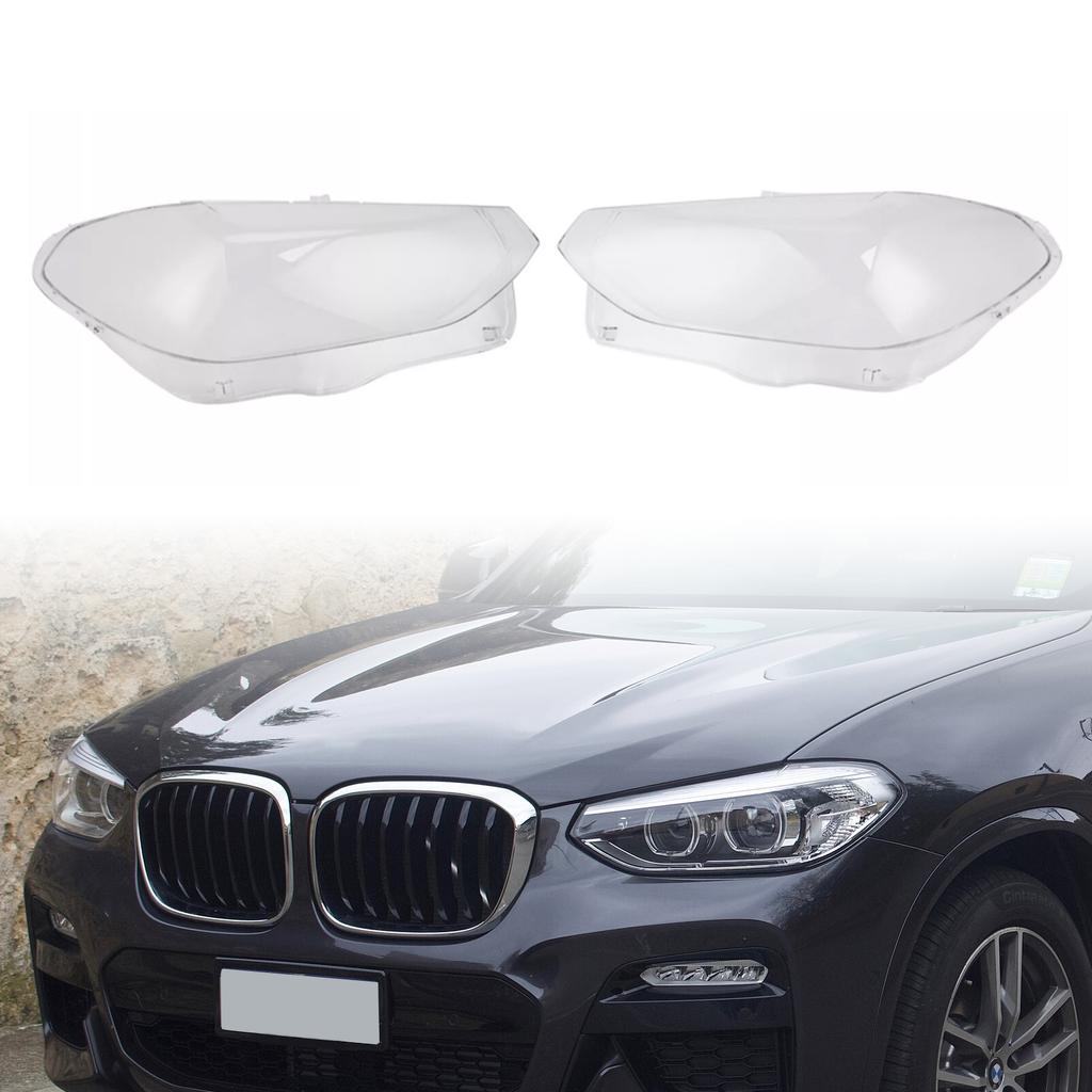 2PCS Front Headlight Glass Clear Cover For BMW X3 X4 G01 G02 G08 2018-2021