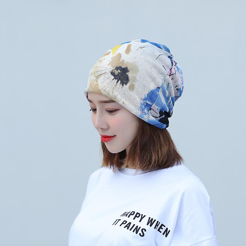 Spring And Summer Package Set Turban Cap Fashion Printing Bald Head Chemotherapy Cap Thin Section Pregnant Woman Monthly Hat Women's Hat
