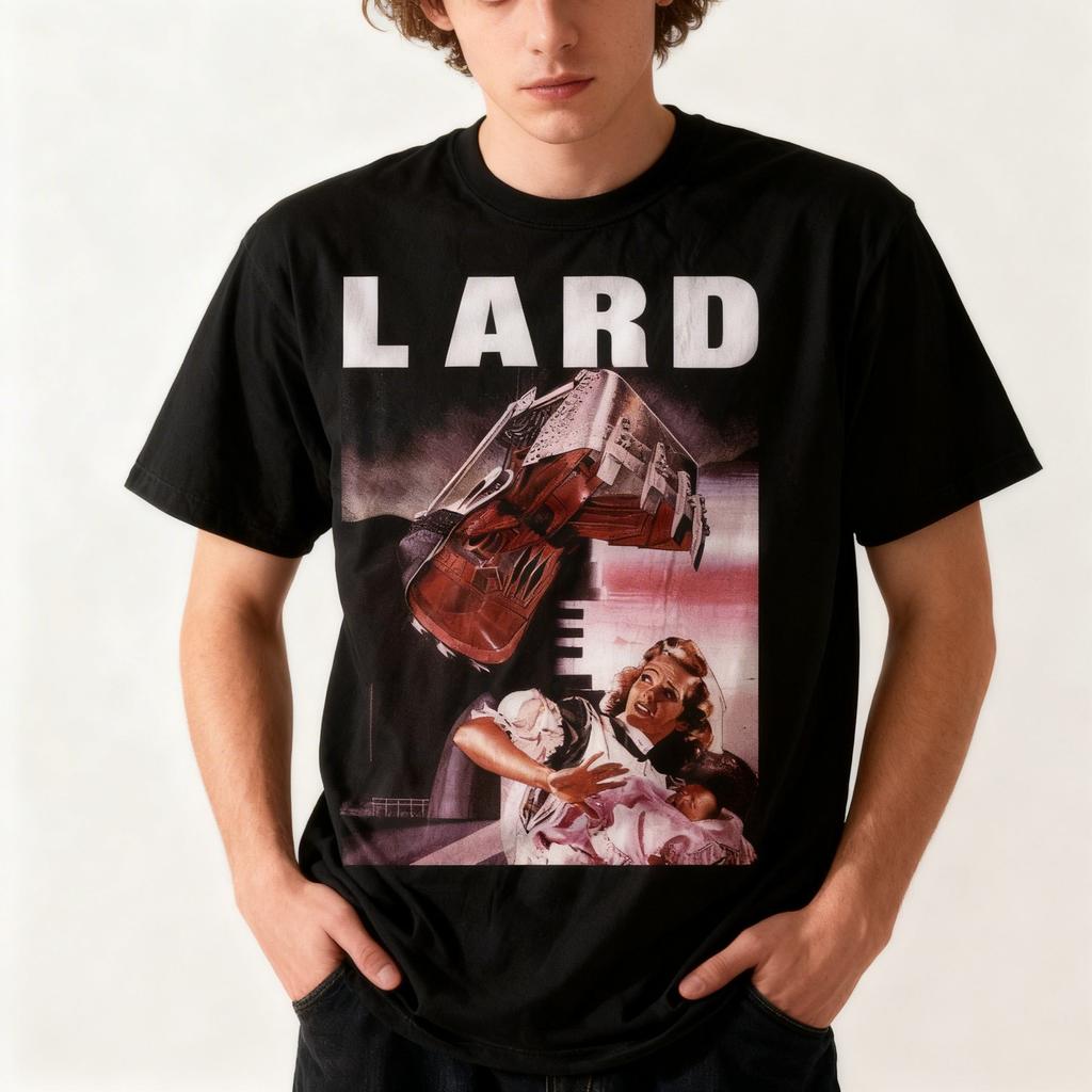 NEW LARD Band Short Sleeve For Men Women Black All Size Shirt