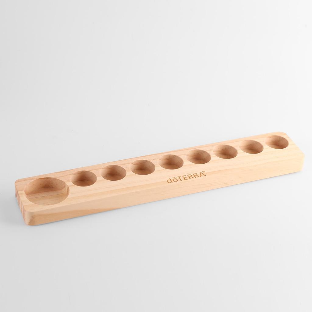 9-Grid Wooden Essential Oil Display Stand for doTERRA (Oils Not Included)