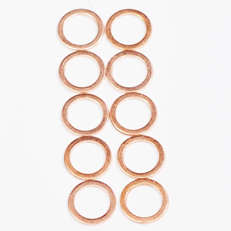 10/20pcs M10 Motorcycle Hose Washers Accessories Tools Motorcycle Braided Clutch Brake Hose Banjo Seal Copper Crush Washer