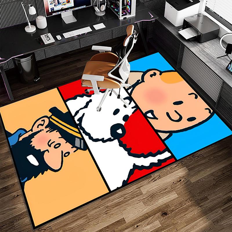 Tintin's Adventure City  Carpet, Kitchen Rugs, Yoga Mat, Non-Slip Mats, Rug for Bathroom, Living Room bedroom, Camping Rugs Christmas Gift