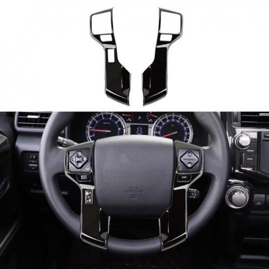 Glossy Black Steering Wheel Panel Cover Trim Frame For 4runner 2010+ Accessories