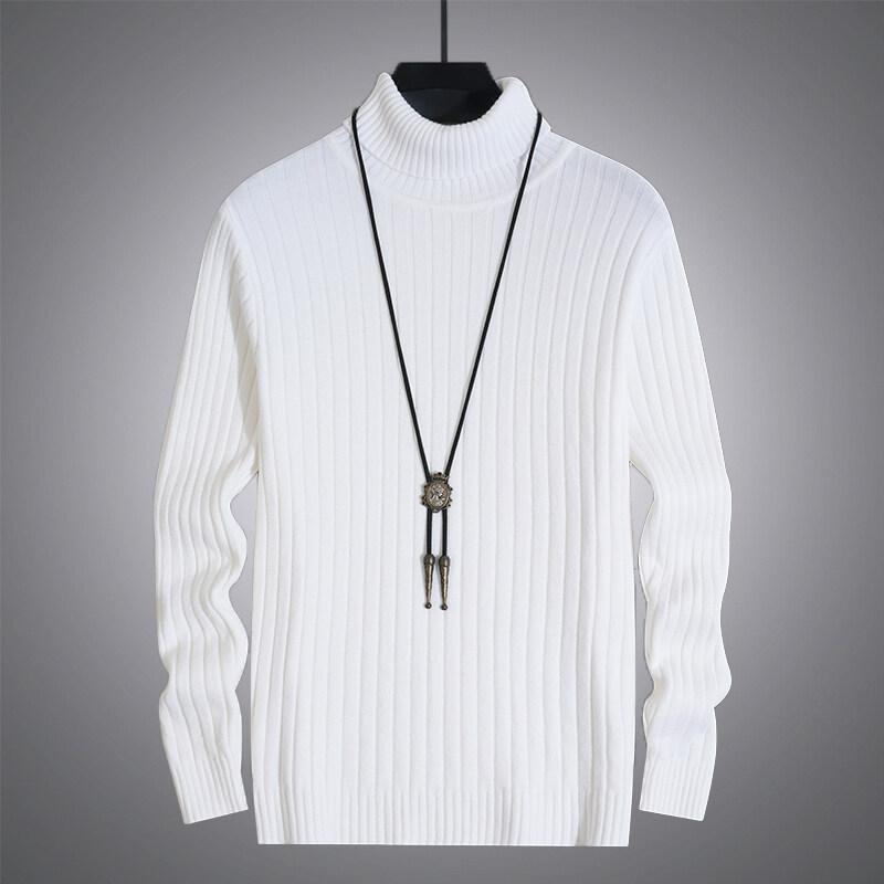 

Мужские водолазки свитера 2025 Мужские однотонные трикотажные пуловеры Мужской повседневный теплый вязаный свитер с длинным рукавом Деловой топ XL