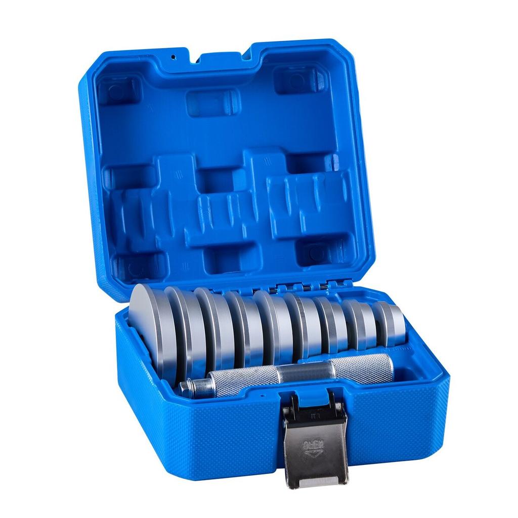 Bearing Press Kit, 10 Pcs, Bearing Race and Seal Driver Set with 9 Bushings and Handle Shaft, Bushing Driver Tool Set, Heavy Duty Aluminum Alloy
