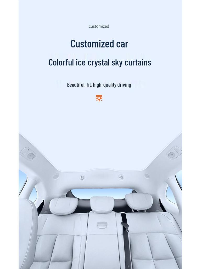 Zhiji 23 LS7 Sunroof Sunshade: Ice Crystal Heat Insulation, UV Protection, Privacy & Light-Blocking.