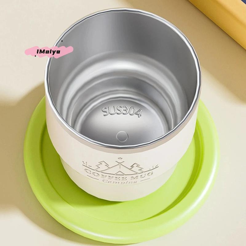 M-400ML Stainless Steel Thermal Cup Double Layer Insulated Water Mug Portable Sealed Tumbler for Office Coffee Milk Student Use