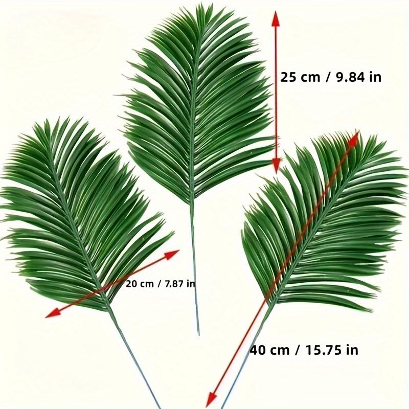 Plantes Artificielles Fleurs Mariage Festival Décoration de Fête Décor Maison Cour Jardin Feuilles de Palmier Tropicales en Plastique avec Tiges